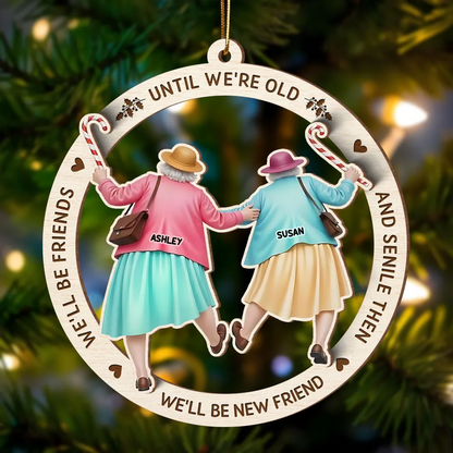 Personalized Old Best Friend Ornament, Best Friend Christmas Gift, Friendship Christmas Ornament, Custom Best Friend Gift, Bestie Gift, BFF Gift