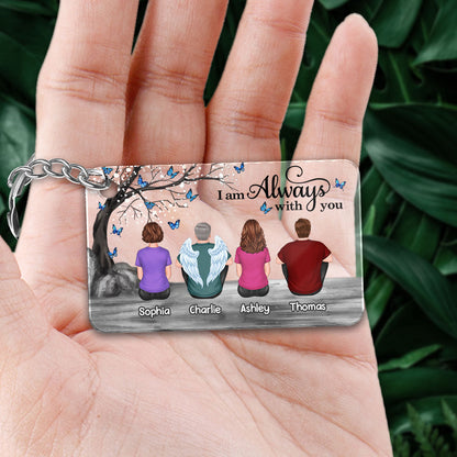 Remembrance Keepsake Family Under Blossom Tree Memorial Personalized Acrylic Keychain