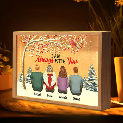 Berry Tree Always With You Family Dad Mom Kids Dogs Cats Memorial Remembrance Sympathy Gift Personalized Wooden Frame Light Box