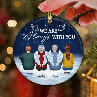 Always With You Night Cloud Memorial Personalized Circle Ornament