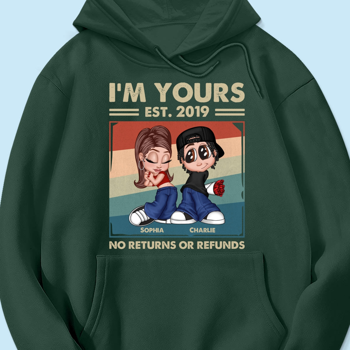 Y2K Couple Retro Frame Personalized Shirt, Gift For Him Gift For Her