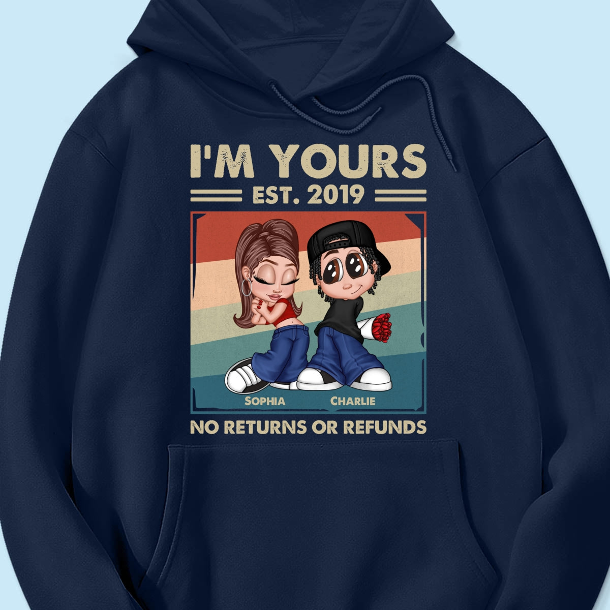 Y2K Couple Retro Frame Personalized Shirt, Gift For Him Gift For Her