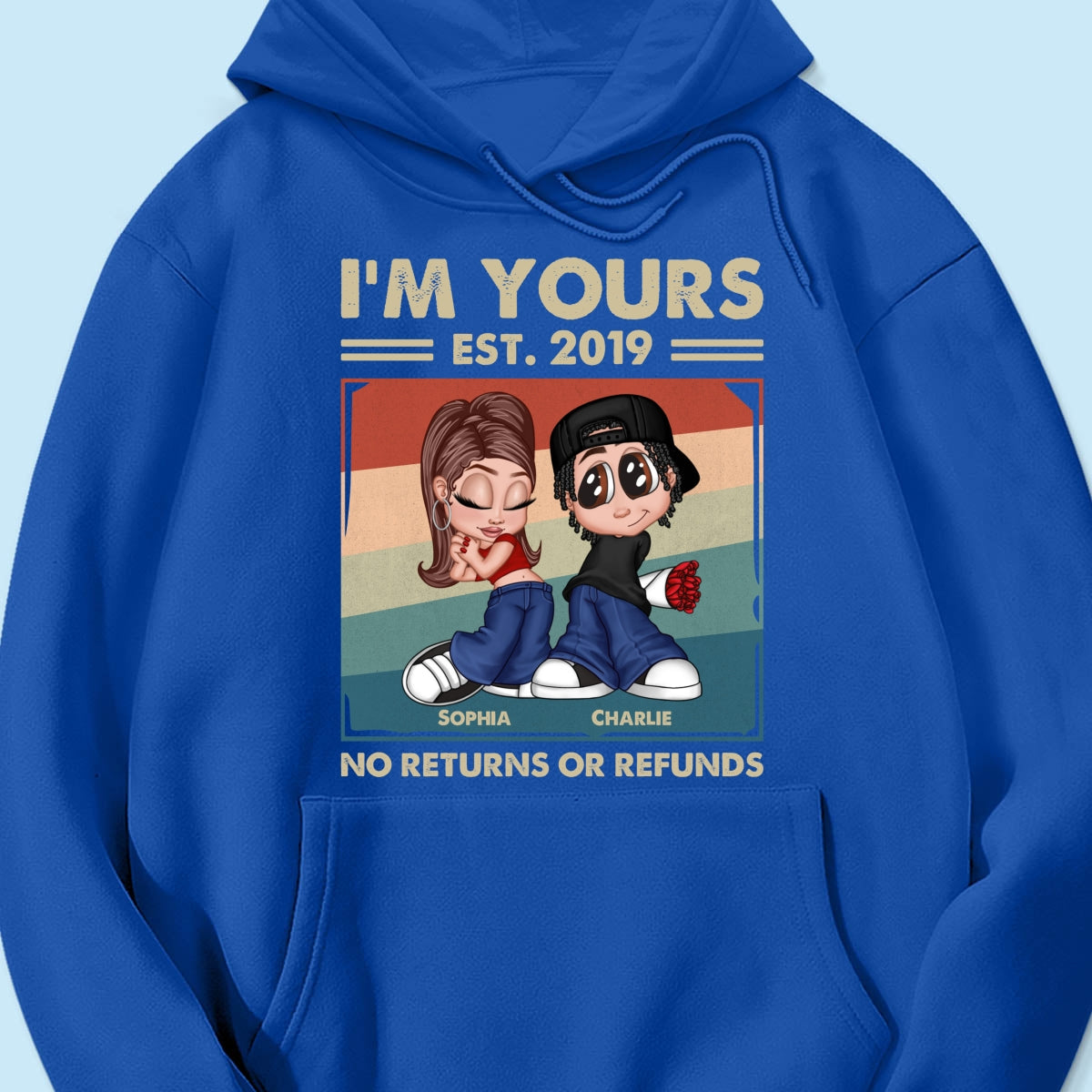 Y2K Couple Retro Frame Personalized Shirt, Gift For Him Gift For Her