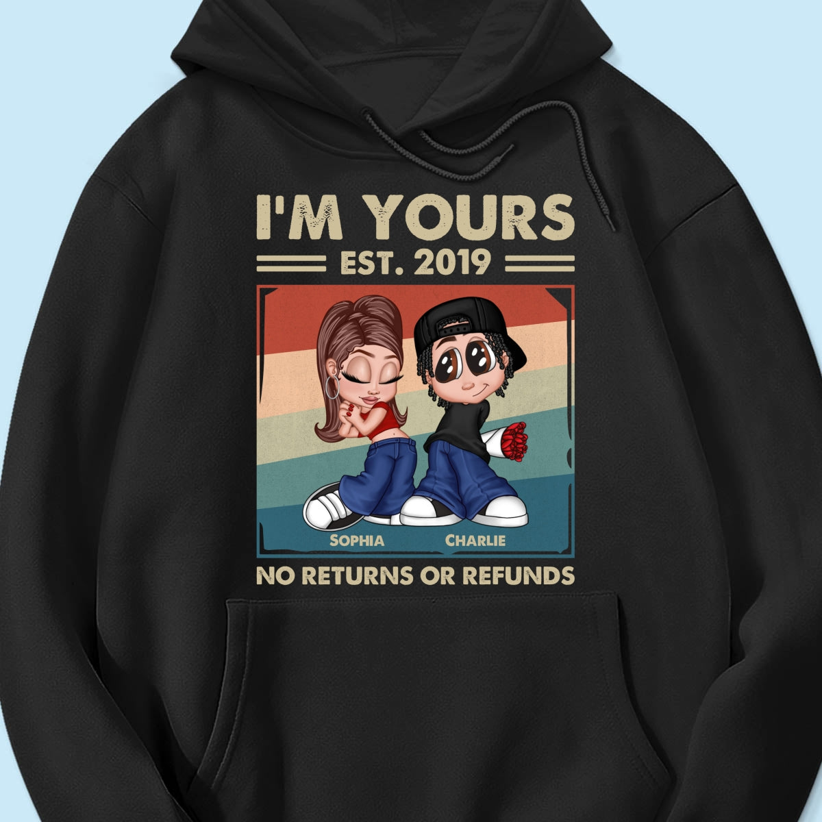 Y2K Couple Retro Frame Personalized Shirt, Gift For Him Gift For Her