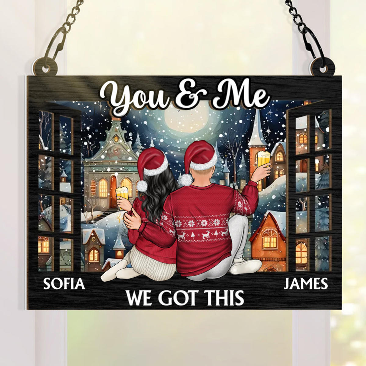 We Got This - Personalized Acrylic Window Suncatcher Ornament - Gift For Couple, Husband, Wife