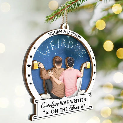 Our Love Was Written On The Stars - Personalized Acrylic Ornament