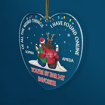 Of All The Weird Things - Christmas Gift For Couples, Husband, Wife - Personalized Custom Shaped Acrylic Ornament