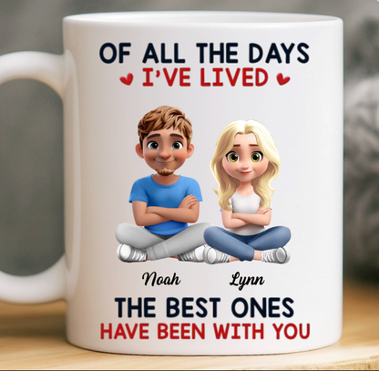 Custom Mug - Personalized Anniversary Wedding Gifts For Husband And Wife, Him And Her - Together Is My Favorite Place