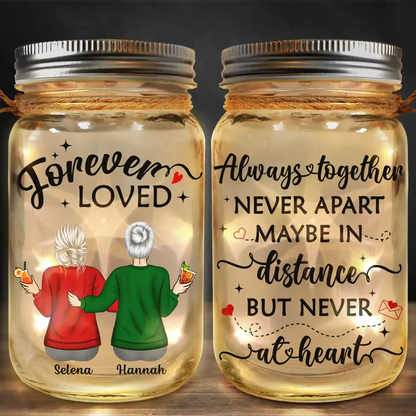 Distance Means So Little When Someone Means So Much - Personalized Mason Jar Light