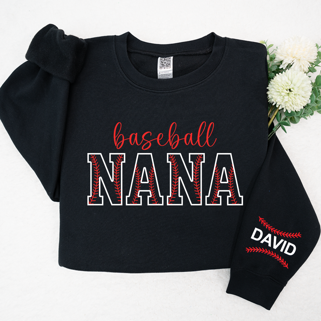 Nana Baseball Sweatshirt, Custom Nana With Kids, Grandma Gift TH Sweatshirt