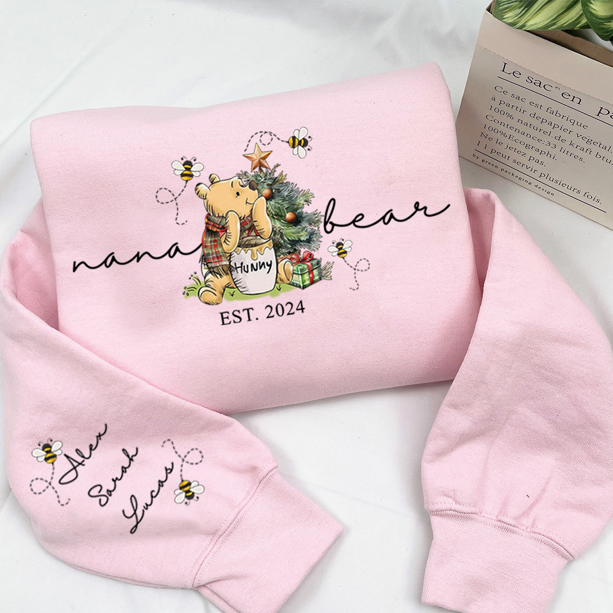 Custom Grandma Bear With Grandkids Sweatshirt