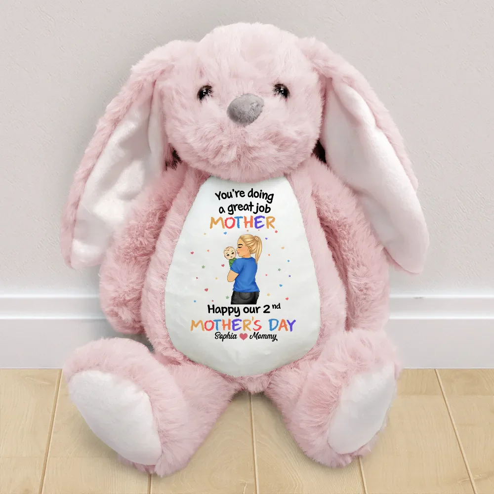 You're Doing A Great Job - Personalized Soft Toy Bunny