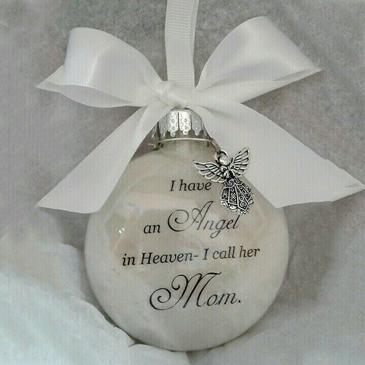 Memorial ornaments feather ball - Angel In Heaven Memorial Ornament