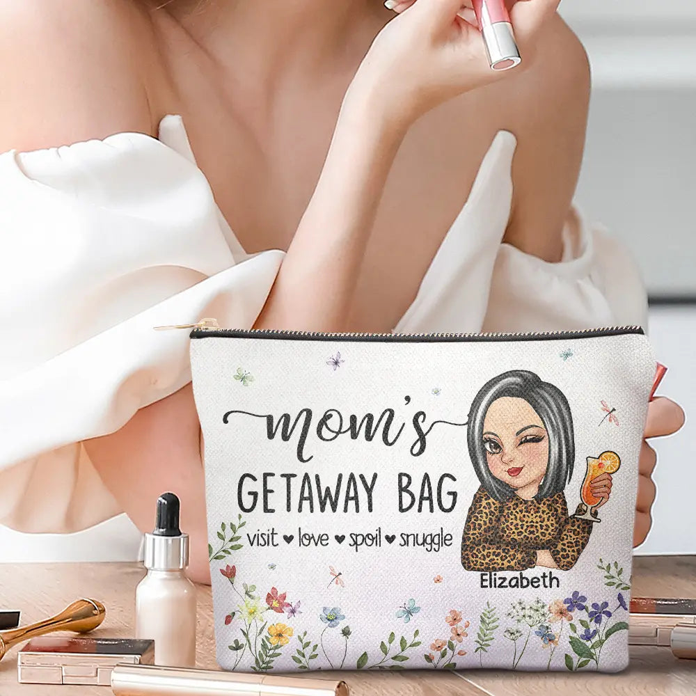 Mom's Grandma's Travel Bag - Personalized Cosmetic Bag