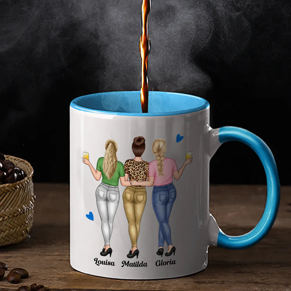 Right In The Throat Besties - Personalized Accent Mug