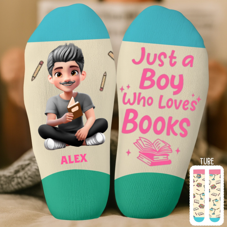 Custom Crew Socks - Personalized Bookish Gifts For Book Lovers, Bookworms, Readers - Readers Gonna Read