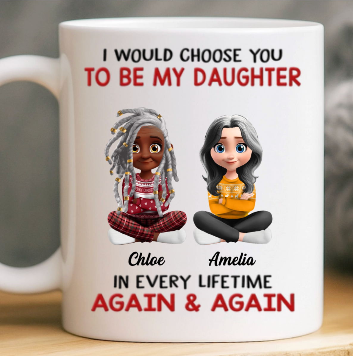 Custom Mug - Personalized Birthday Gifts For Mom, Dad, Daughter - My First Hero, My Forever Friend