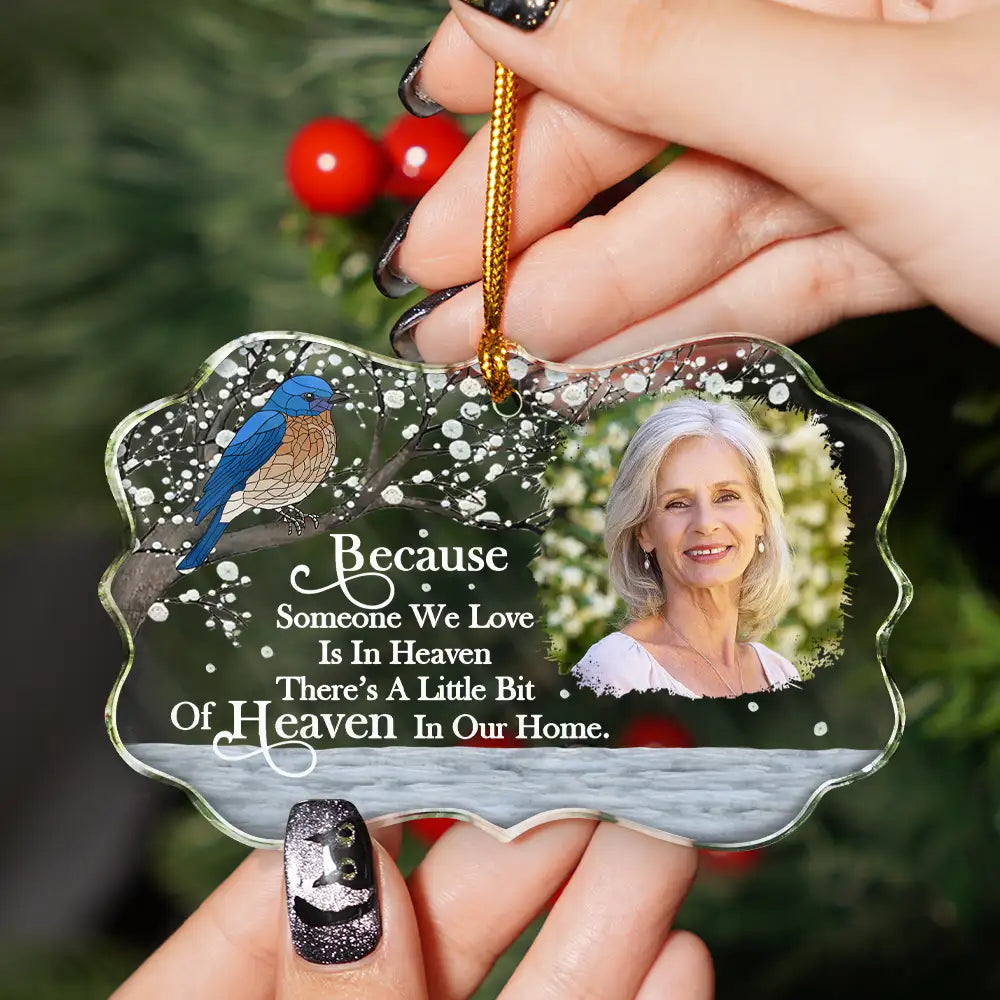 Custom Photo I'm Always With You Memorial - Personalized Medallion Acrylic Ornament