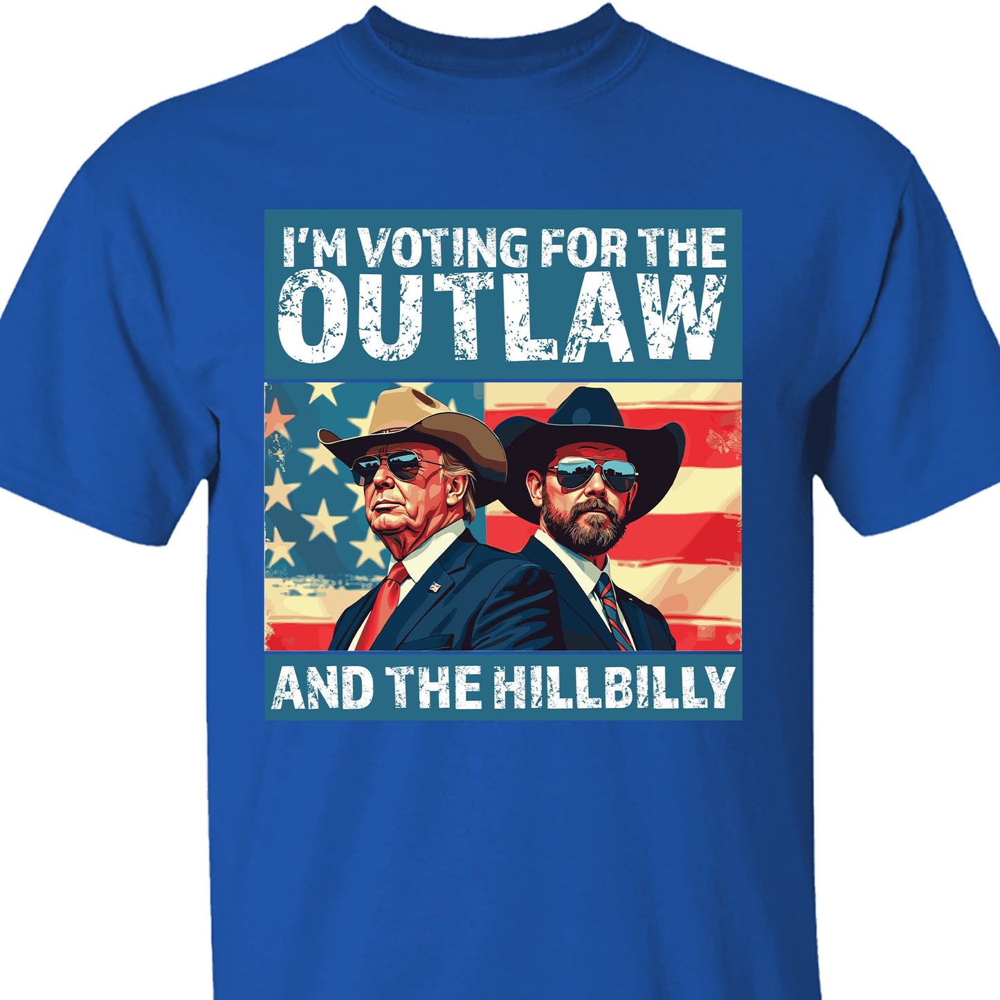 I'm Voting For The Outlaw And The Hillbilly Trump Shirt | Trump Vance Shirt | Trump Supporters Shirt Dark C1537 - GOP