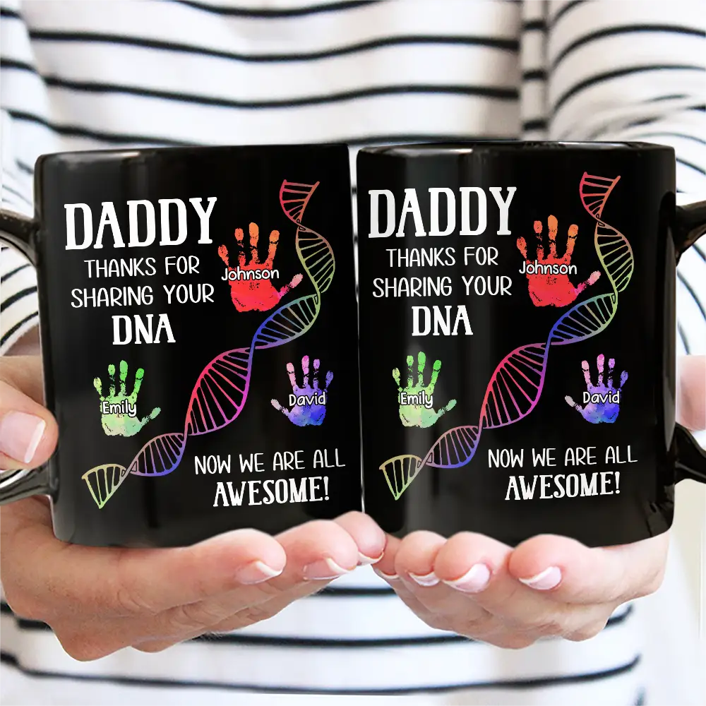 Sharing Your DNA - Personalized Black Mug