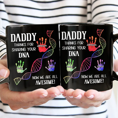 Sharing Your DNA - Personalized Black Mug