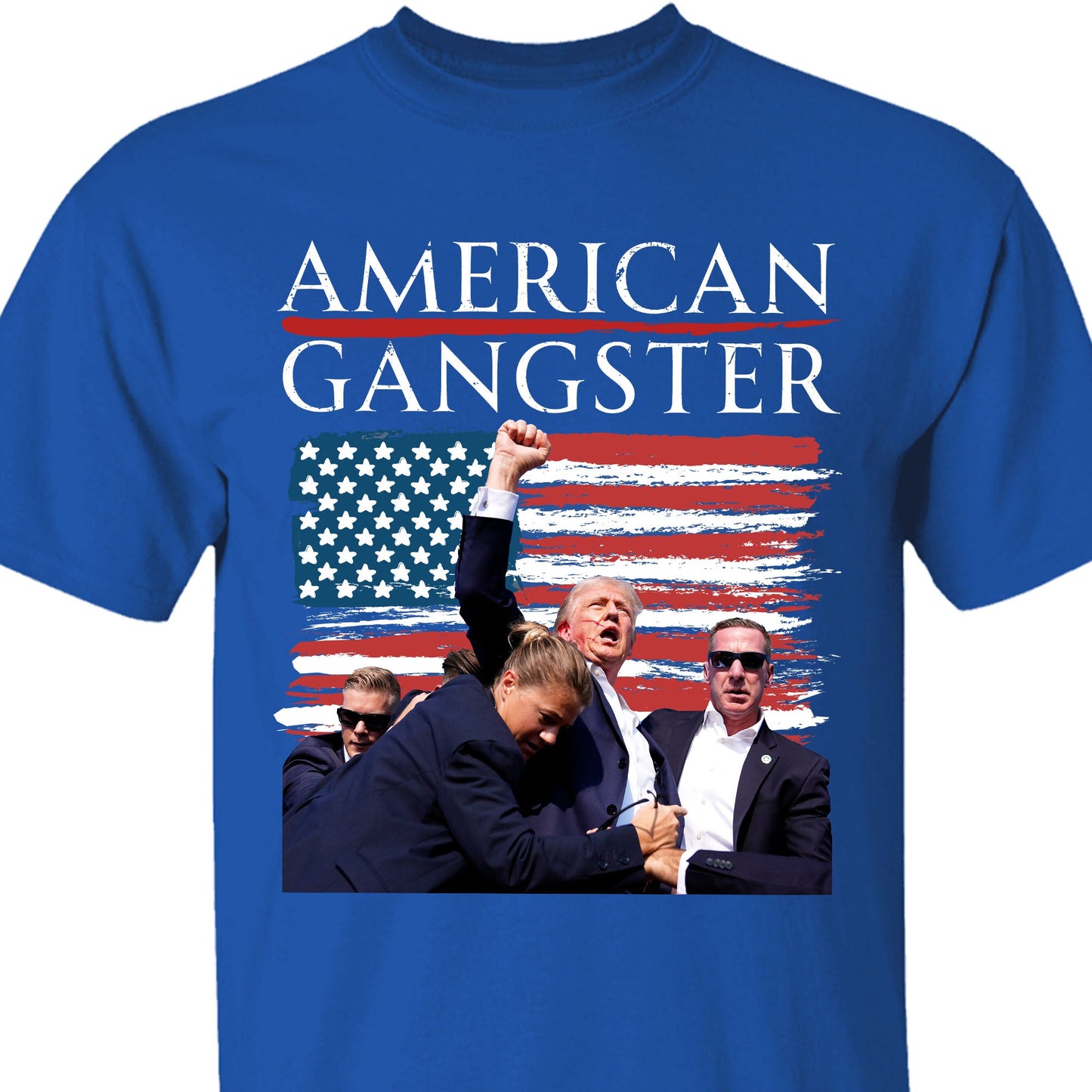 Trump American Gangster | Trump Fight 2024 Shirt Pennsylvania Rally | Trump Fight Shirt Dark C1144 - GOP