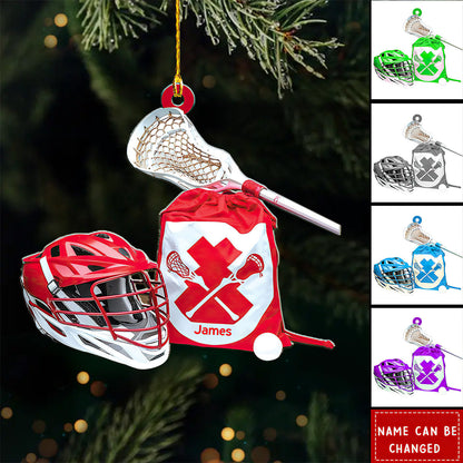 Personalized Lacrosse Christmas Ornament - Gift for Lacrosse Player, Sport Lovers