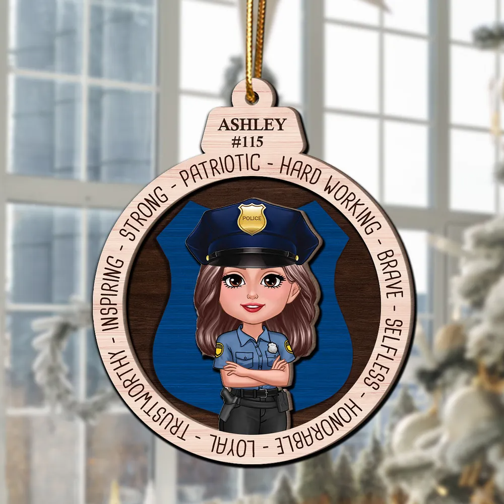 Proud Occupation Appreciation Gift For Police Firefighter Nurse Personalized Wooden Ornament