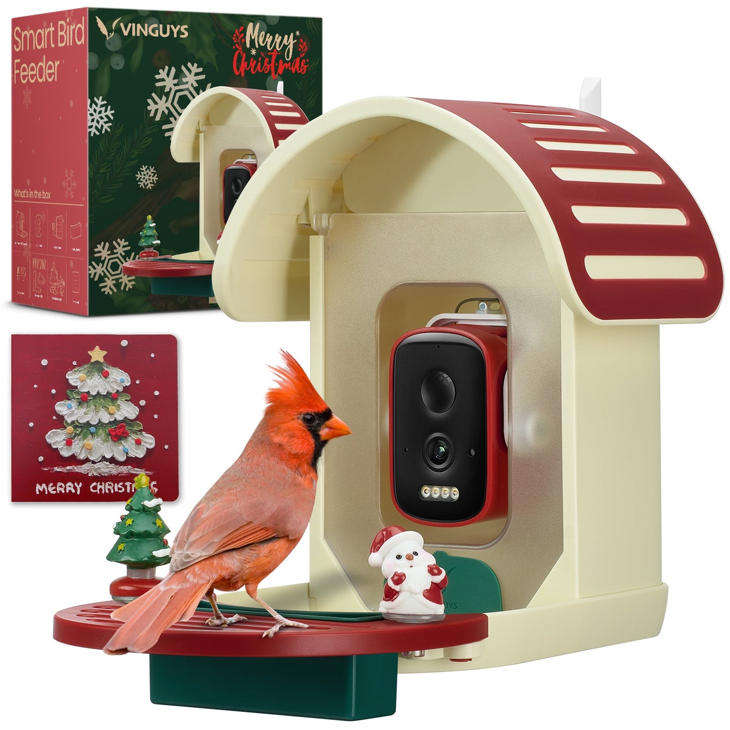 Vinguys Smart Bird Feeder V-Feeder Christmas Limited Editon