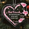 Best Friends Sisters Family Long Distance Coquette Christmas Personalized Acrylic Ornament