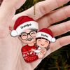 Doll Grandma Grandpa Hugging Kid - Personalized Acrylic Ornament