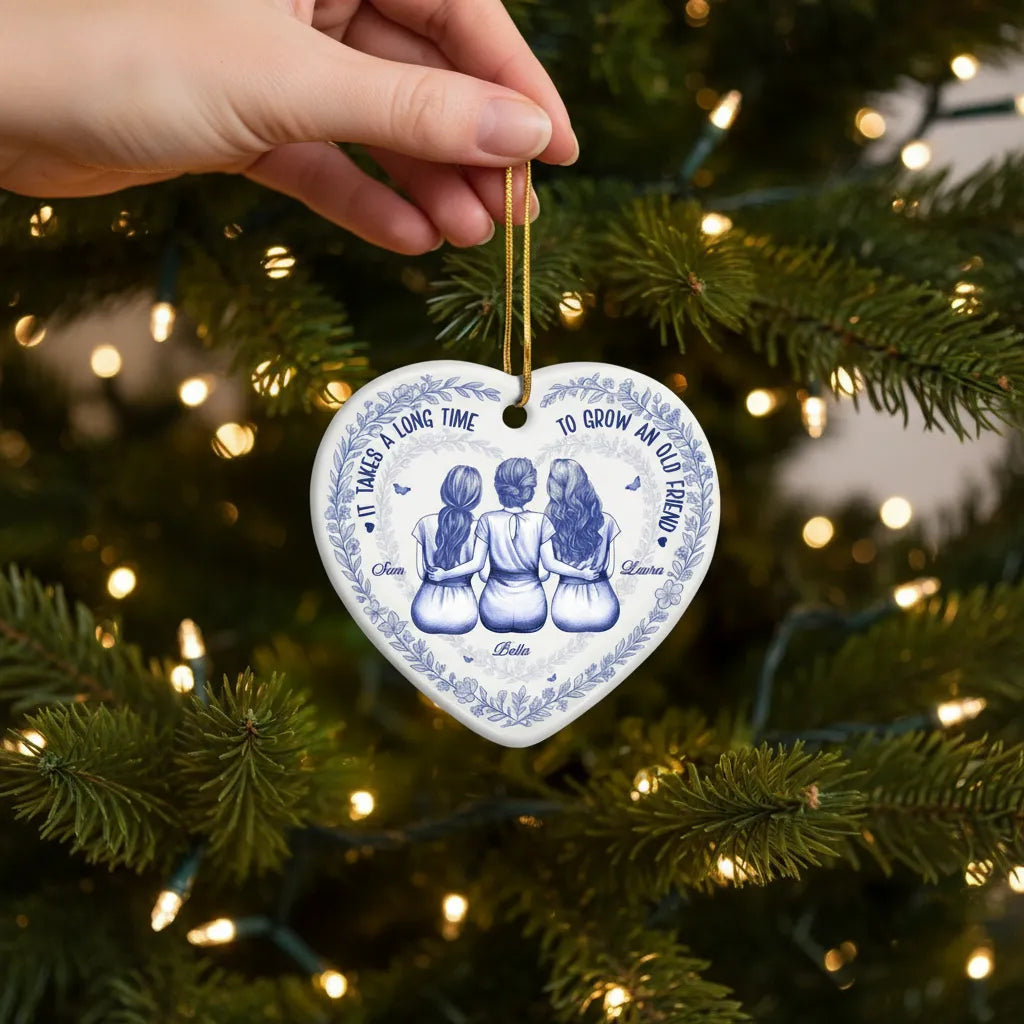 Custom Acrylic Ornament - Personalized Best Friend Christmas Birthday Gifts For Women, Besties, Sisters, BFF - Very Very Old Friends