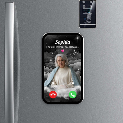 The Call We Wish We Could Take Memorial Sympathy Gift Remembrance Keepsake Photo Inserted Personalized Acrylic Fridge Magnet