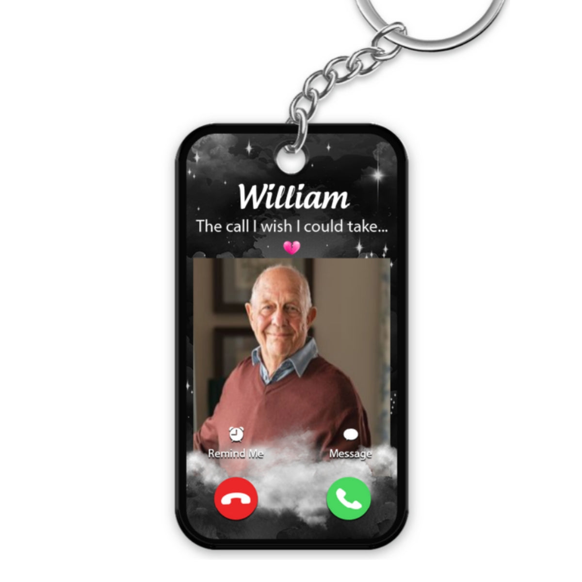 The Call I Wish Memorial Sympathy Gift Remembrance Keepsake Upload Your Photo Personalized Acrylic Keychain