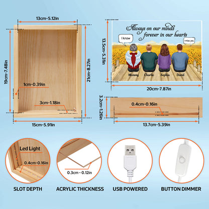 Forever In My Heart Memorial Keepsake Personalized Frame Light Box