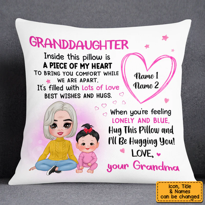 Personalized Granddaughter Hug This Pillow