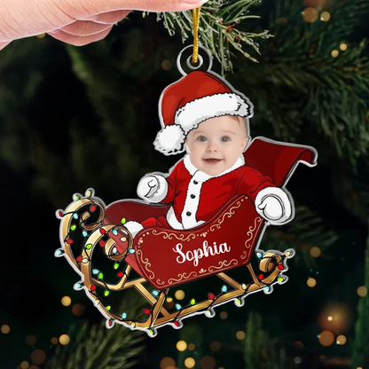 Custom Photo My Little Santa Is The Reason This Christmas Feels Extra Special - Family Personalized Custom Ornament - Acrylic Custom Shaped - Christmas Gift For Baby Kids, Newborn Baby