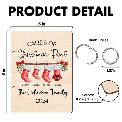 Family Stocking Holiday Card Storage Keepsake Personalized Christmas Card Keeper