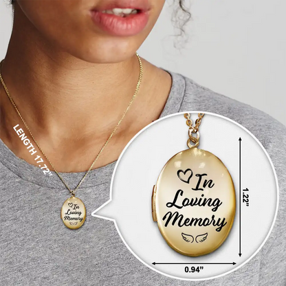 Custom Photo Memorial Always With Me Forever In My Heart - Personalized Locket Necklace