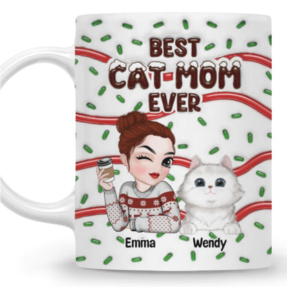 Best Cat Mom Cake - Personalized Custom 3D Inflated Effect Mug