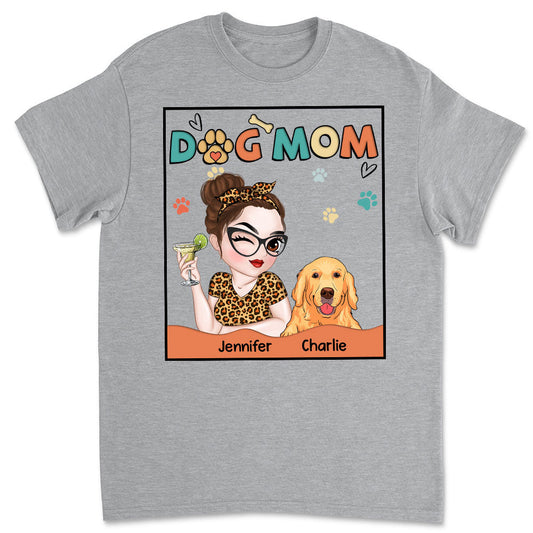 Lovely Dog Mom - Personalized Custom Unisex T-shirt