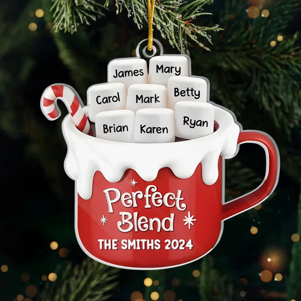 Perfect Blend - Family Personalized Custom Ornament - Acrylic Custom Shaped - Christmas Gift For Family Members