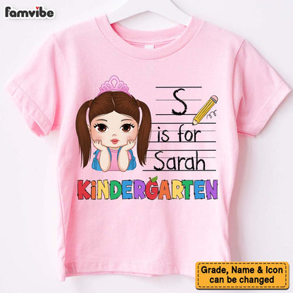 Personalized Gift For Kids Alphabet Back To School Kid T Shirt - Kid Hoodie - Kid Sweatshirt 34785 Mockup Light Pink