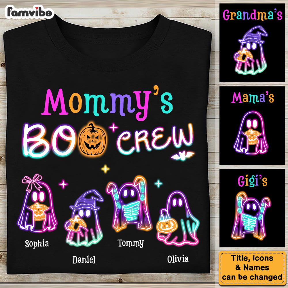 Personalized Halloween Mommy's Boo Crew Shirt Hoodie Sweatshirt 35345 Mockup 3