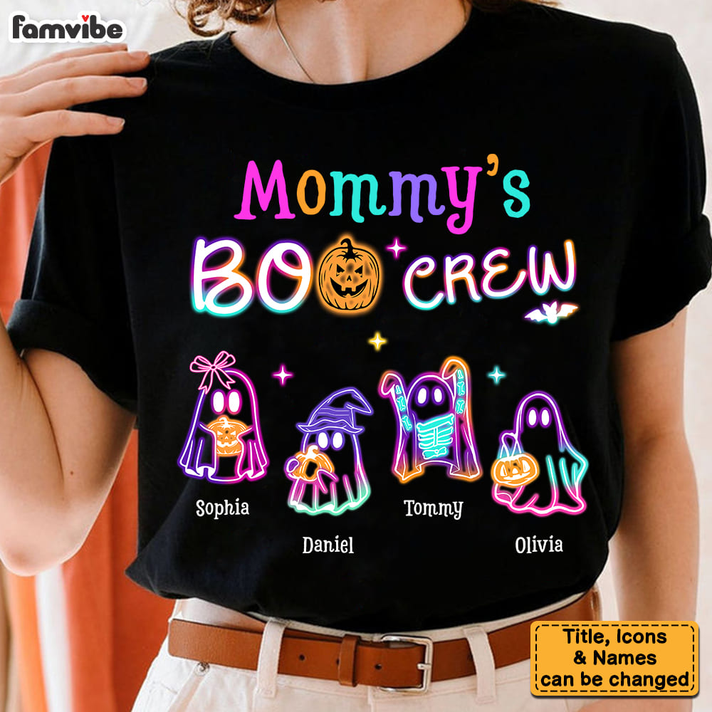 Personalized Halloween Mommy's Boo Crew Shirt Hoodie Sweatshirt 35345 Mockup 4