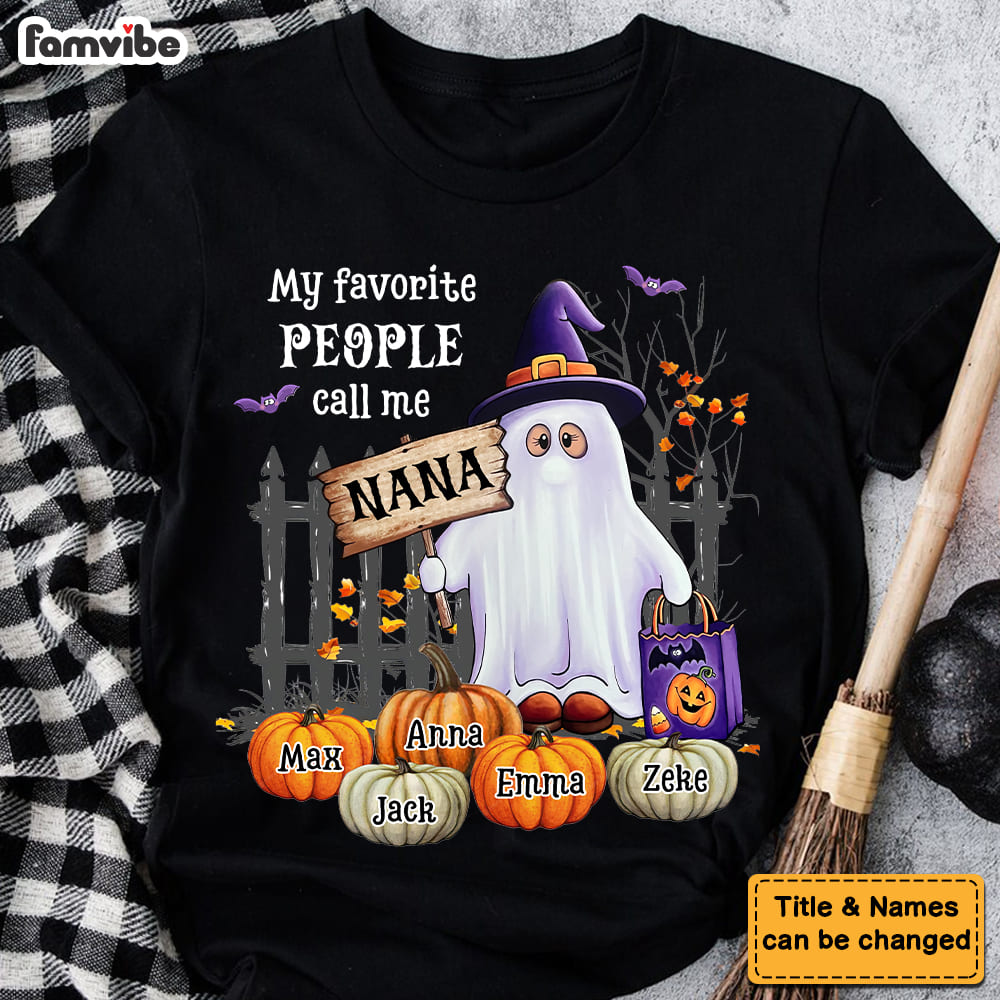 Personalized Gift For Nana Grandma Boo Shirt Hoodie Sweatshirt 35399 Mockup 3