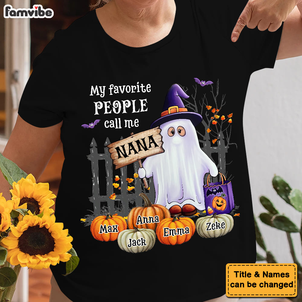 Personalized Gift For Nana Grandma Boo Shirt Hoodie Sweatshirt 35399 Mockup 4