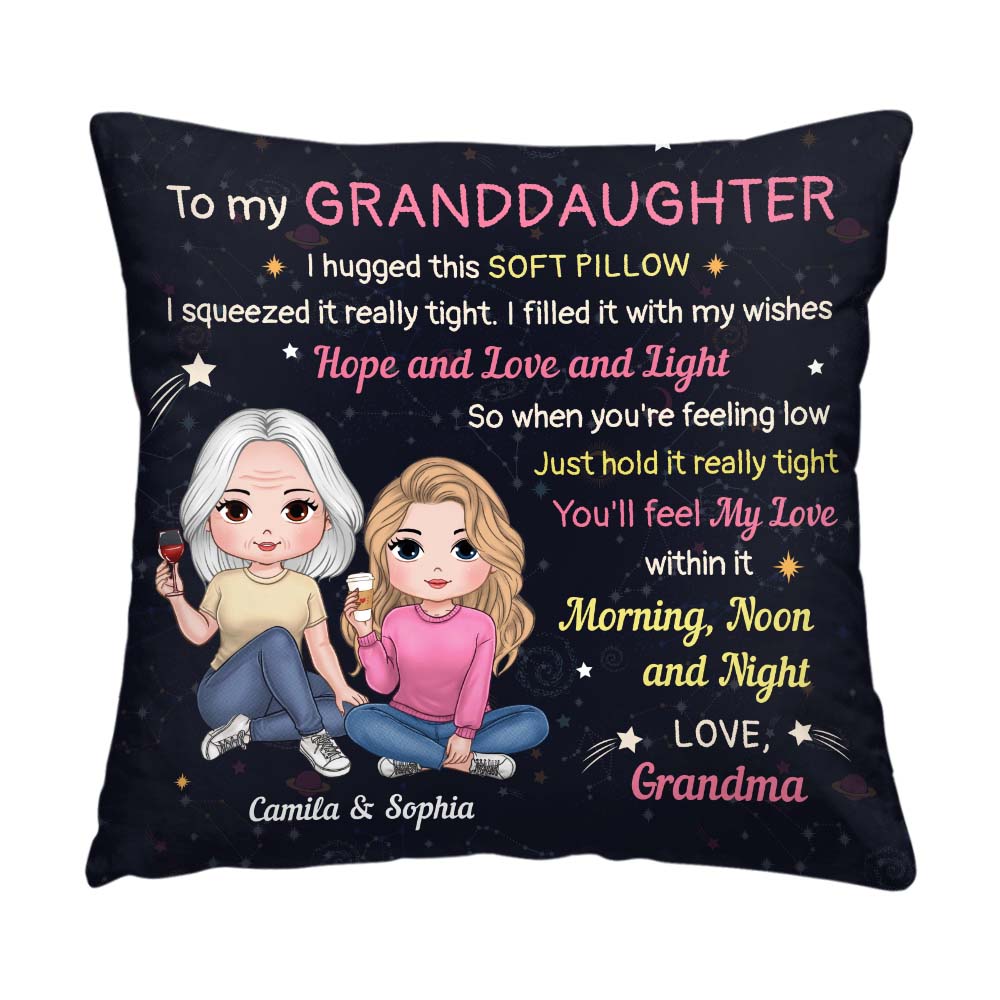 Personalized Gift For Granddaughter Hug This Pillow 35687 Primary Mockup