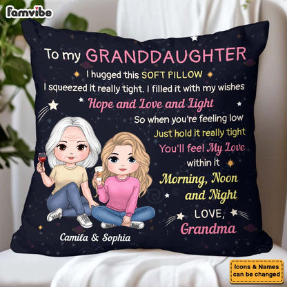 Personalized Gift For Granddaughter Hug This Pillow 35687 Mockup 3