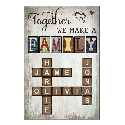 Personalized Family Crossword Art Poster 36314 Primary Mockup